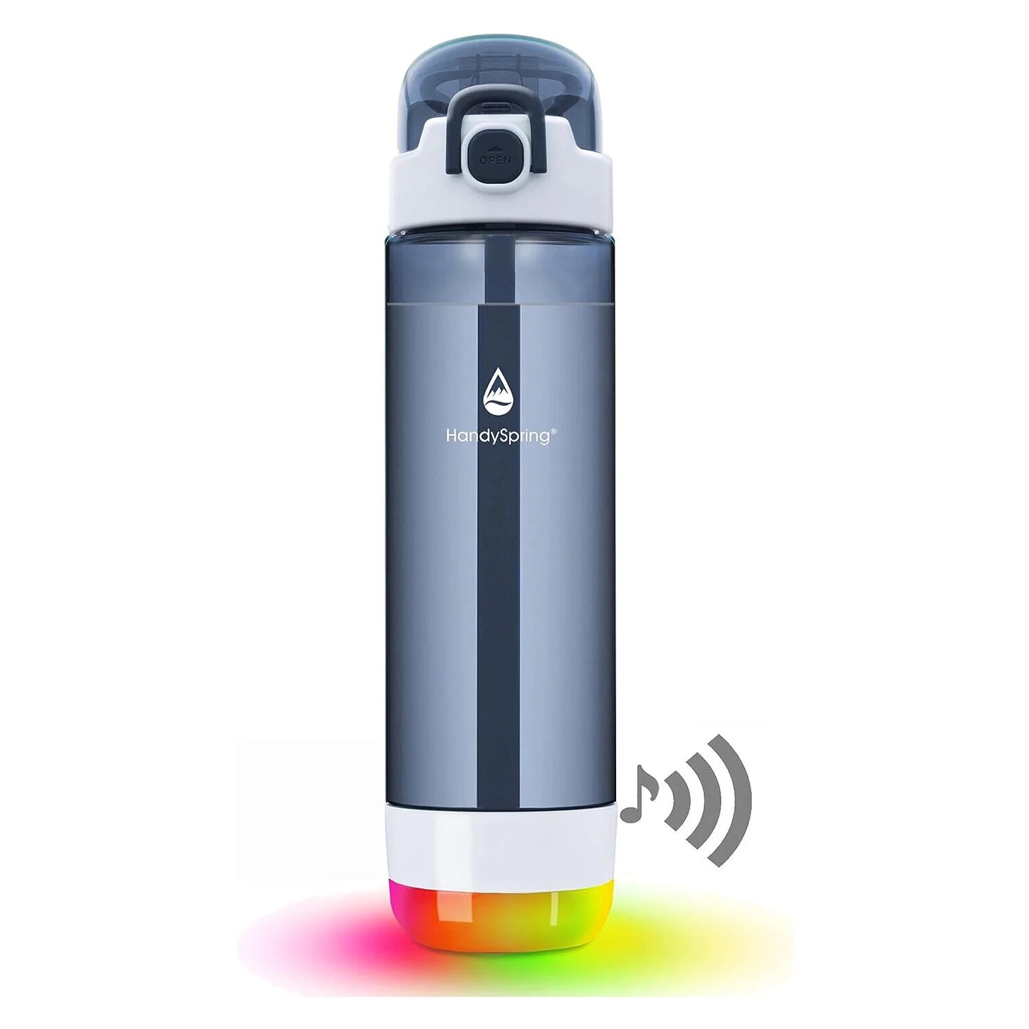 INTELLIGENT Water Bottle with Reminder to Drink Water - Rechargeable - Switchable Lights and Sounds, Water Tracker with Straw Blue